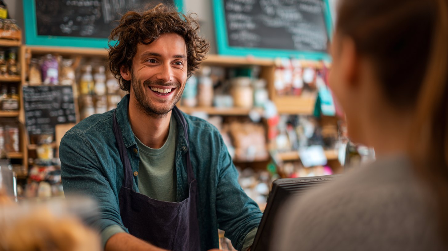 Trato cercano con un cliente que vuelve a la tienda